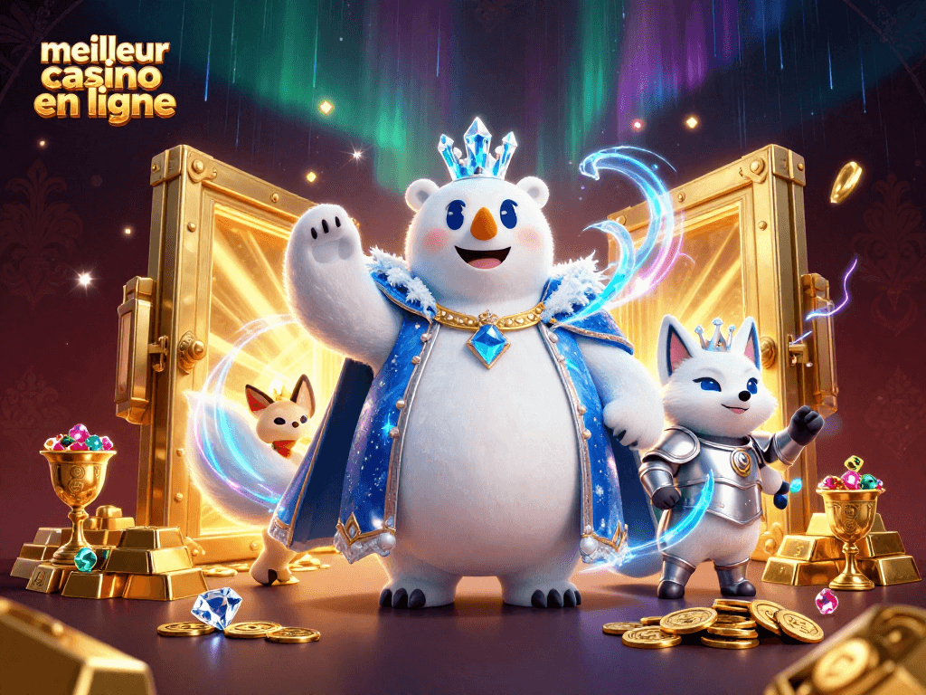 Admirez le meilleur casino en ligne avec notre roi polymérisé et son compagnon en action!