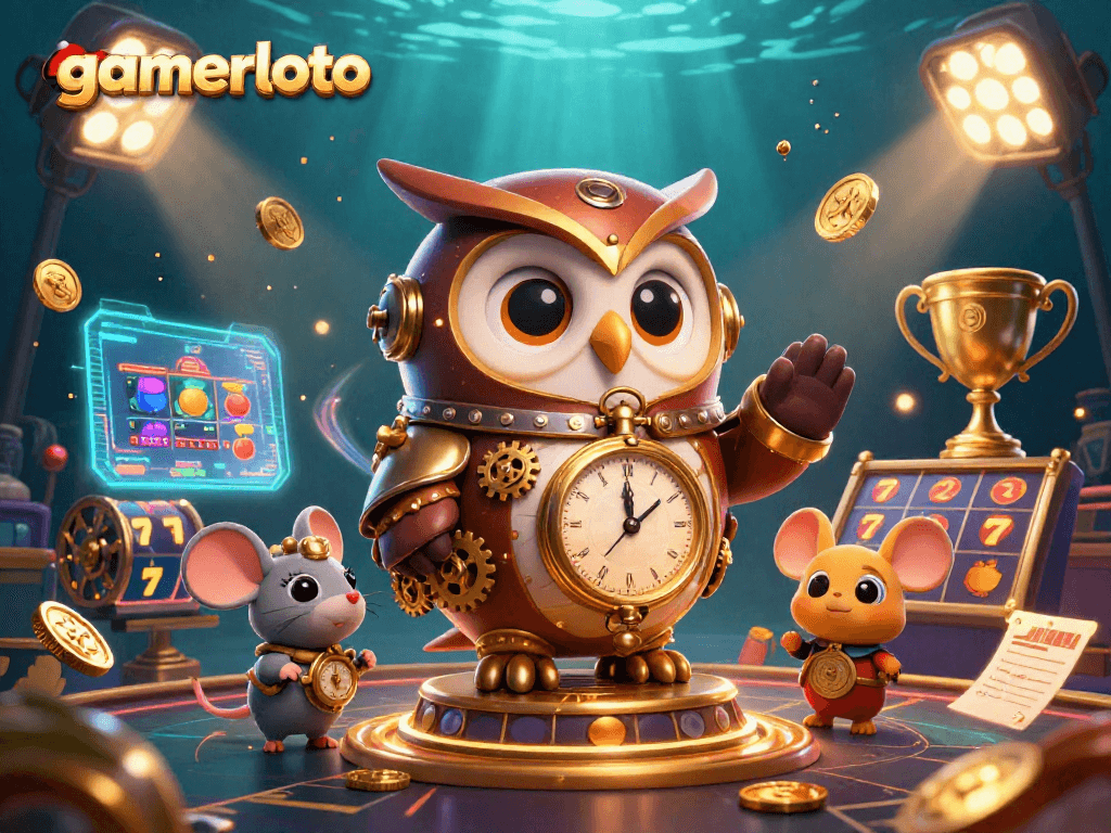 Experience gamerloto with a dynamic 3D illustration of a casino scene featuring vibrant characters and engaging elements.