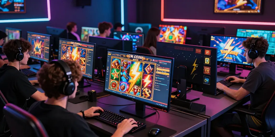 Players exploring situs 888 with exhilarating Zeus-themed slot games in a vibrant online casino environment.