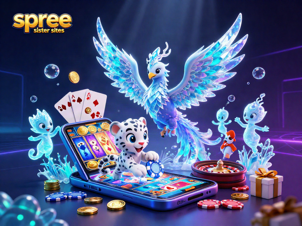 Play exciting games at spree sister sites with a dazzling ice phoenix and playful animations!