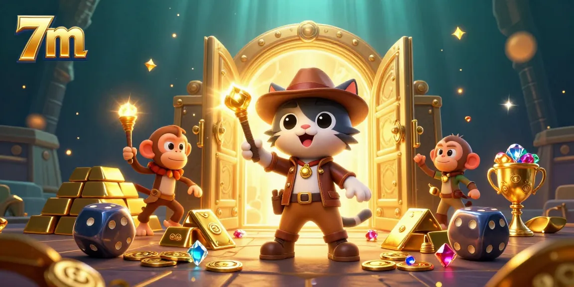 Engage with 7m's thrilling casino artifacts as the archaeologist cat uncovers treasures.