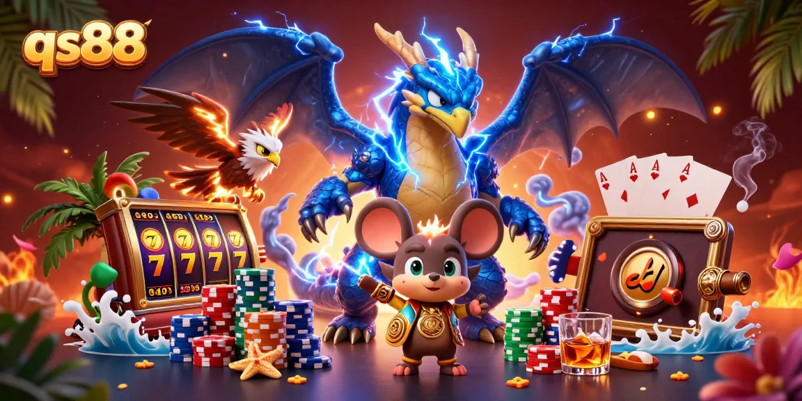 Join the exhilarating gameplay at qs88 with dynamic slot symbols illuminating the scene.