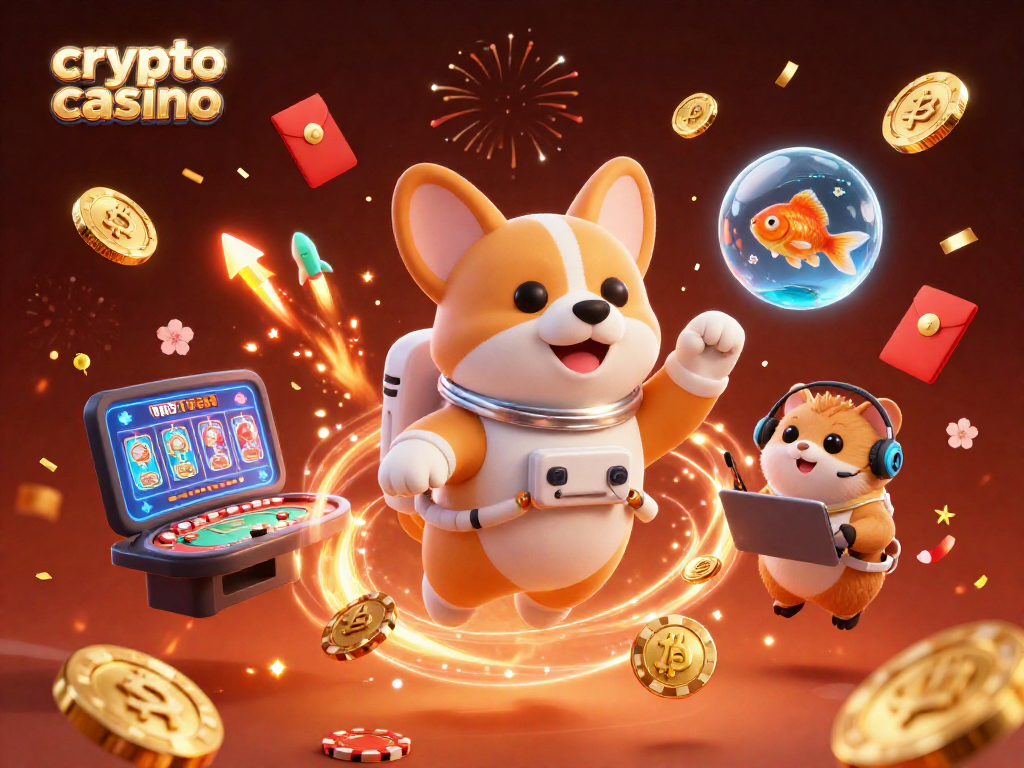 Jouez dans un crypto casino captivant avec des personnages uniques flottants et de la magie des jeux.
