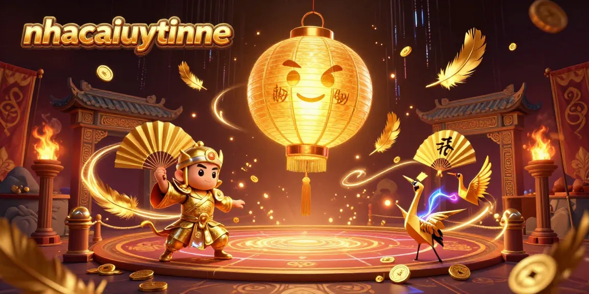 Engage in thrilling web interactions at nhacaiuytinne's lively casino scene featuring dynamic characters and golden elements.