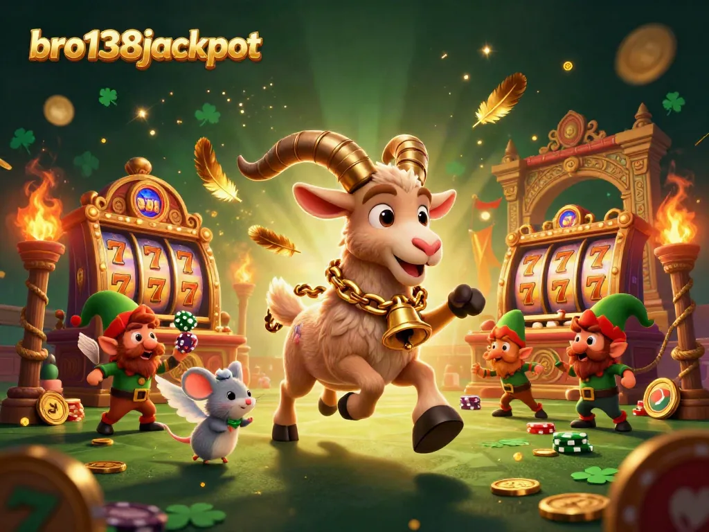 Experience exciting gameplay with bro138jackpot in this festive slots scene filled with dynamic characters.