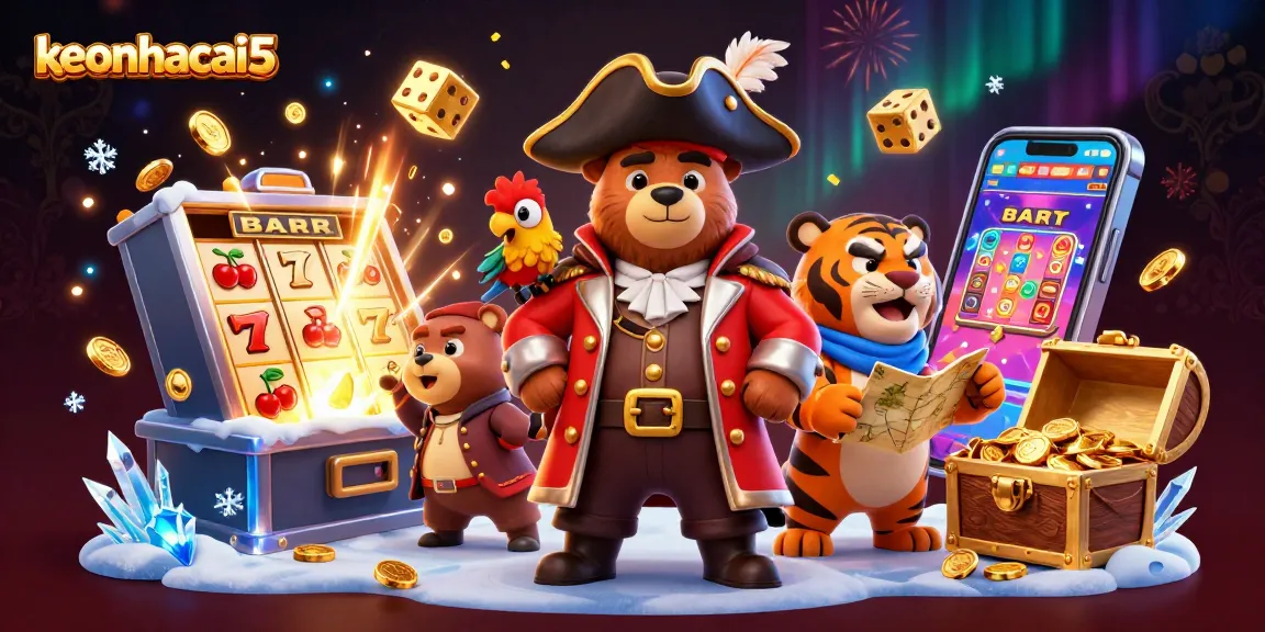 Engage in thrilling gameplay at keonhacai5 with dynamic casino elements and colorful characters.