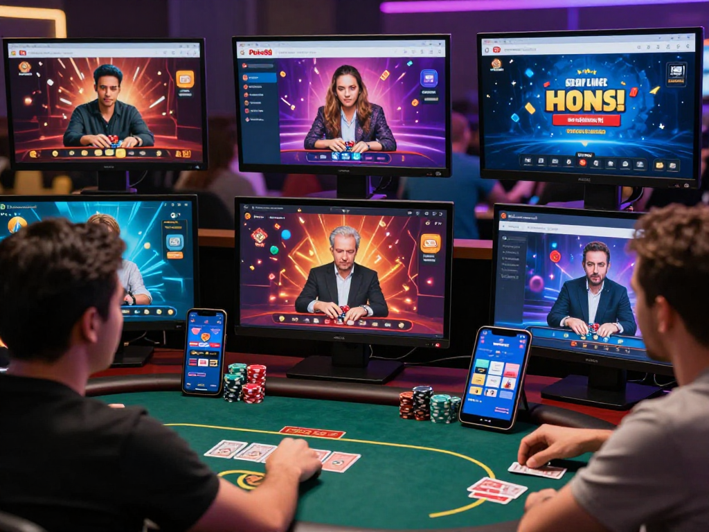 Experience Poker88's thrilling online gaming with diverse players and vibrant interfaces