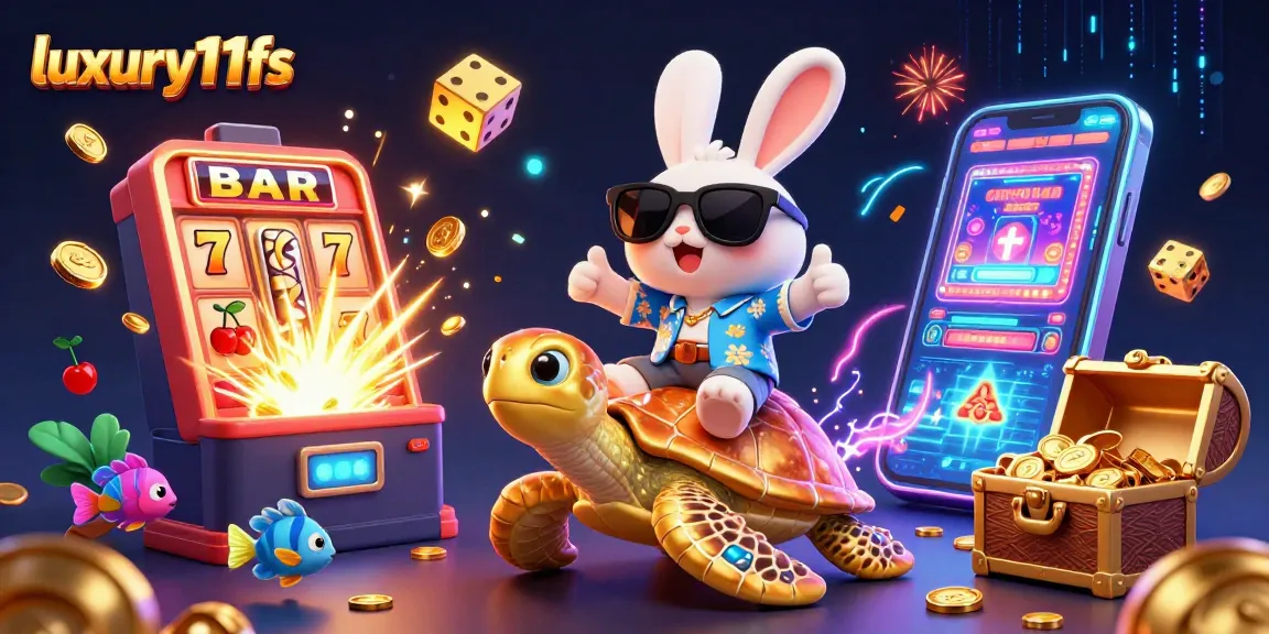 Experience thrill with luxury111fs as lucky rabbit and golden turtle play amid jackpot chaos