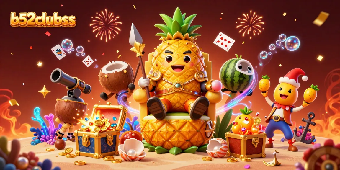 Experience the excitement of b52clubss with vibrant casino characters and stunning 3D illustration.