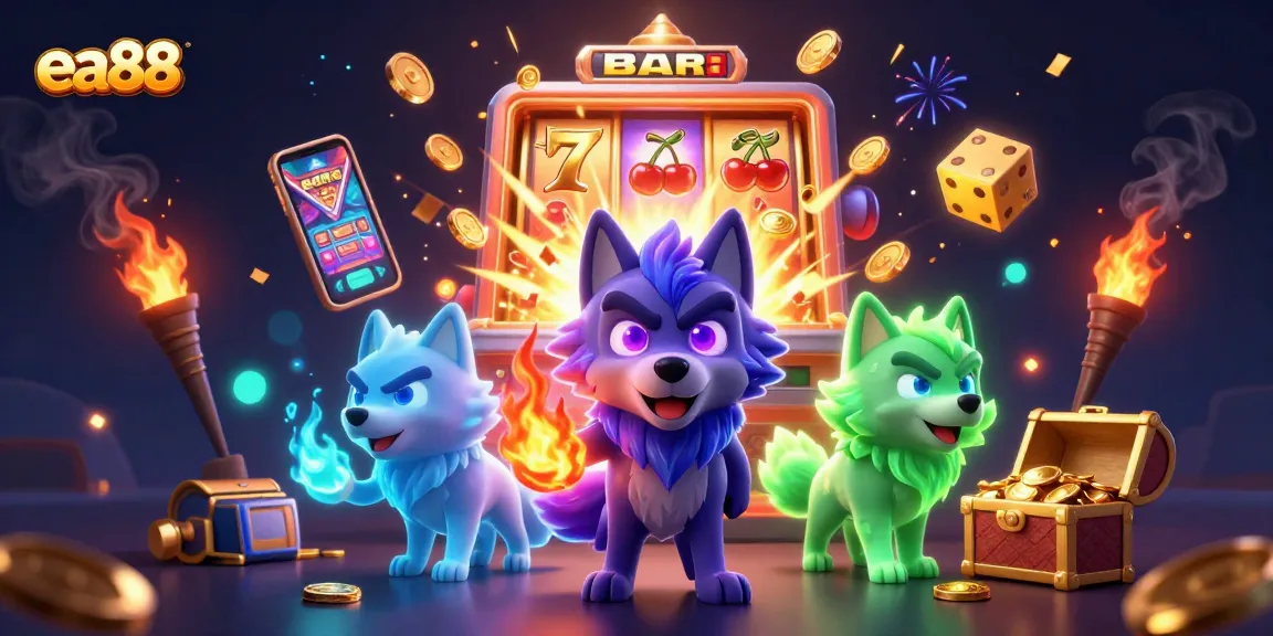 ea88 slot machine extravaganza with ghostly wolf leaders and jackpot excitement.