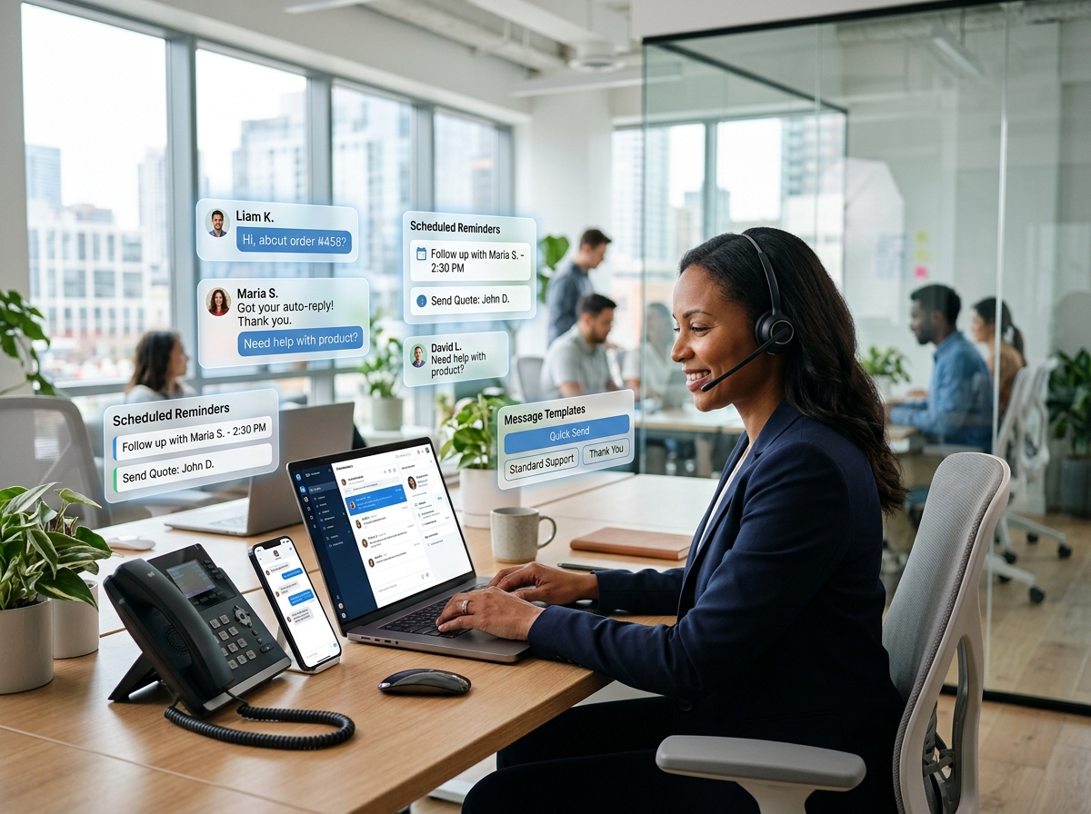 Text With Your Business Number Using Your Landline or VoIP Line