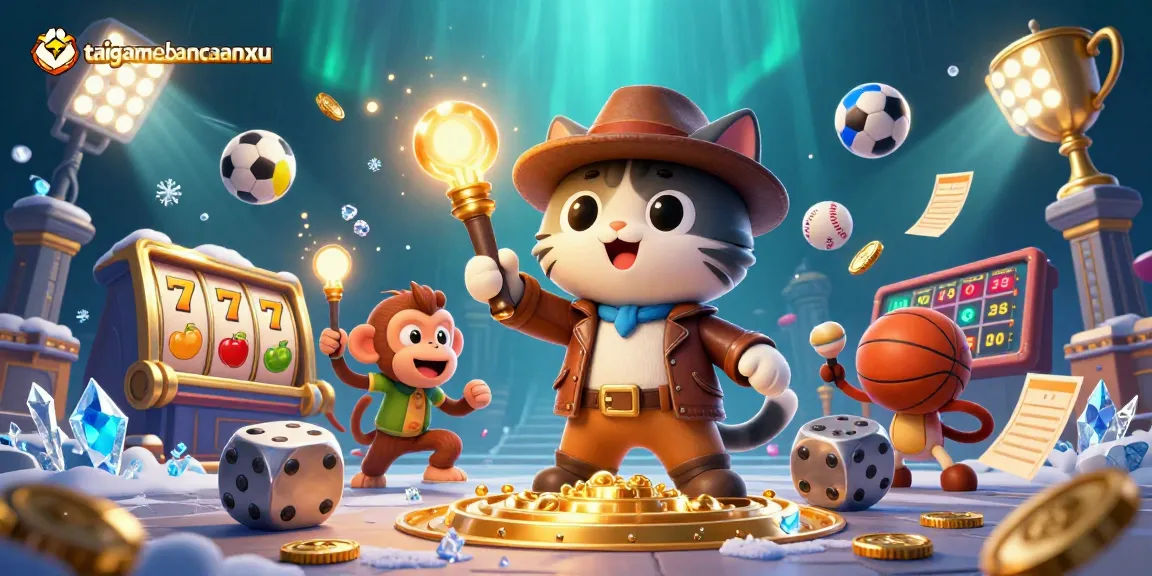 Experience thrilling adventures with taigamebancaanxu as you uncover hidden casino treasures amid dynamic game scenes.