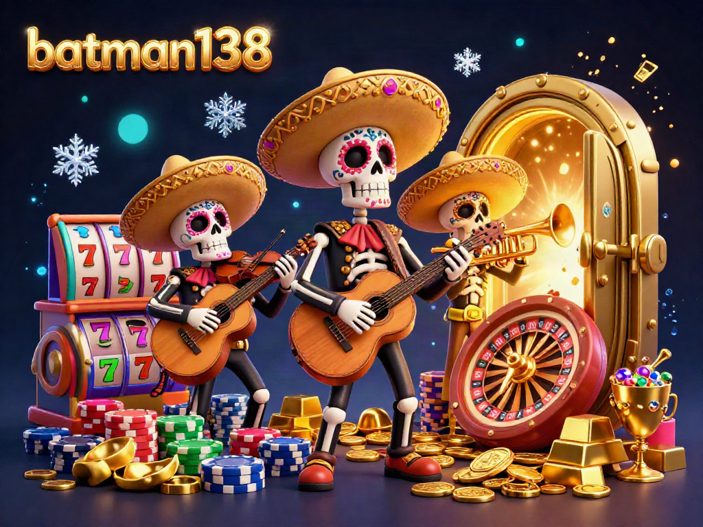 Experience thrills at batman138 featuring colorful mariachi characters in a vibrant casino scene.