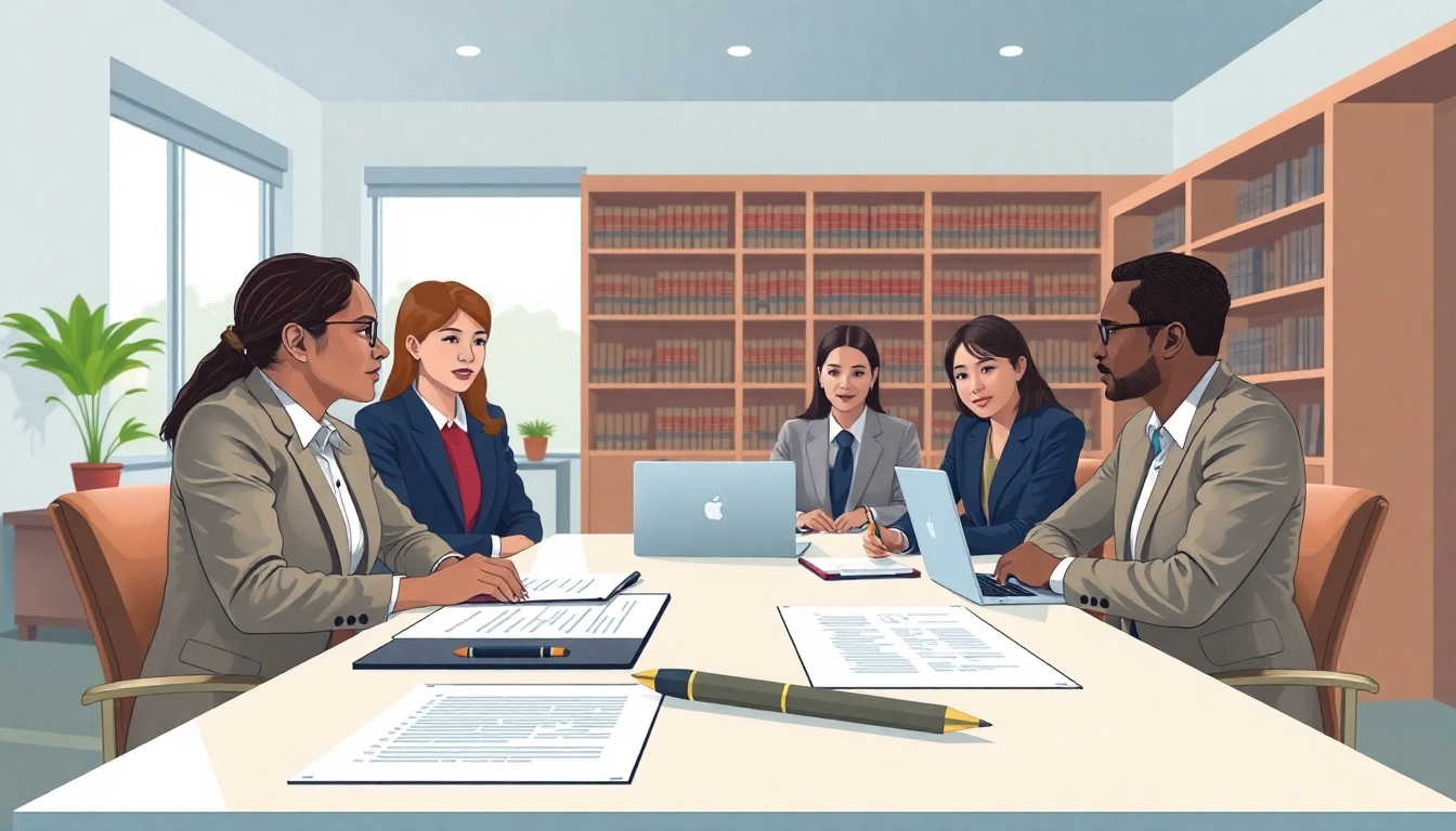 Discussing Power of Attorney in a professional legal consultation setting with documents and a laptop.