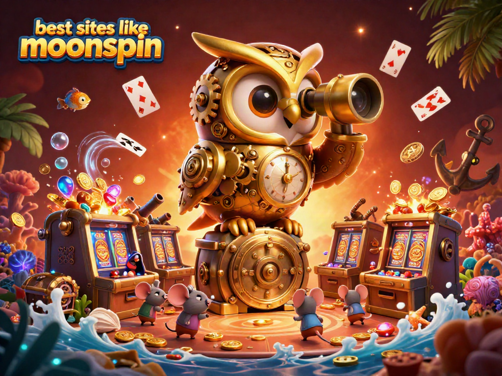 Spin and win at the best sites like MoonSpin featuring colorful slot reels and festive gameplay.