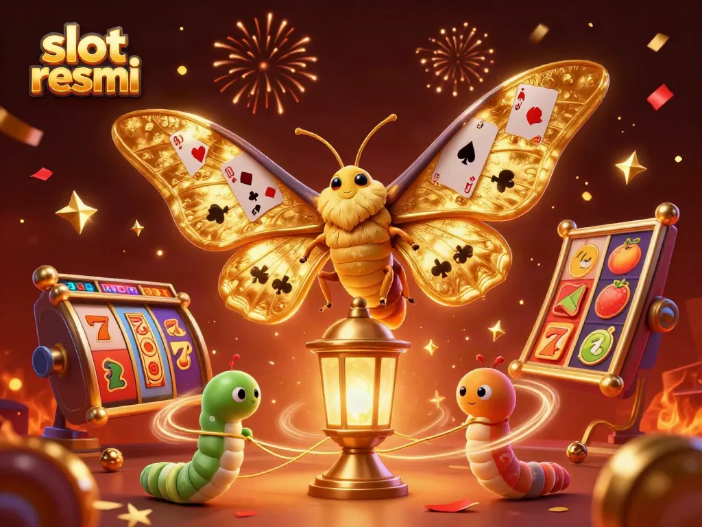 Experience the excitement of slot resmi with vibrant slot reels and golden casino themes.