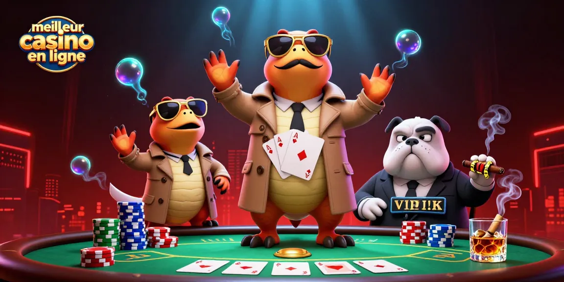 Raptors déguisés entrent dans un casino VIP, symbole du meilleur casino en ligne