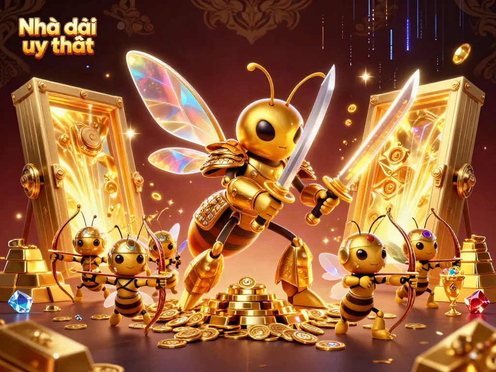 Engage with Nhà cái uy tín through thrilling casino adventures showcased by dynamic characters and dazzling treasures.