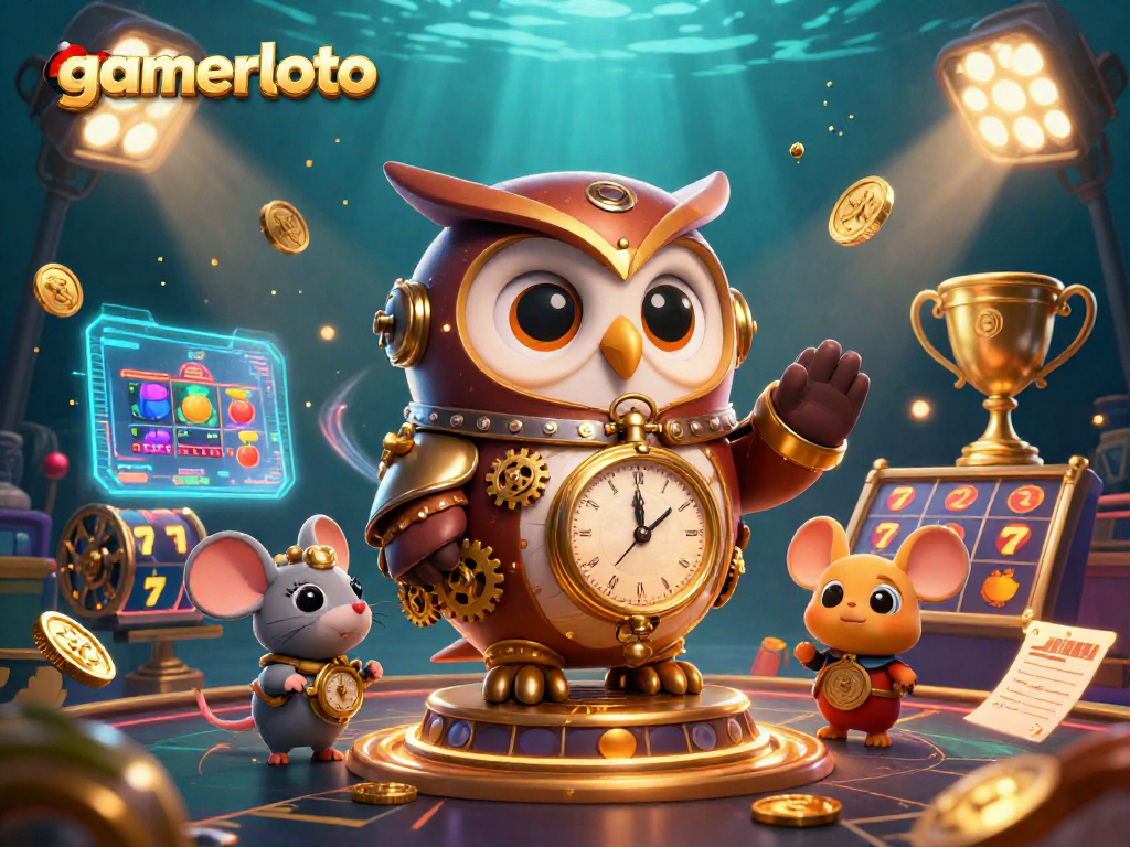 Experience gamerloto with a dynamic 3D illustration of a casino scene featuring vibrant characters and engaging elements.