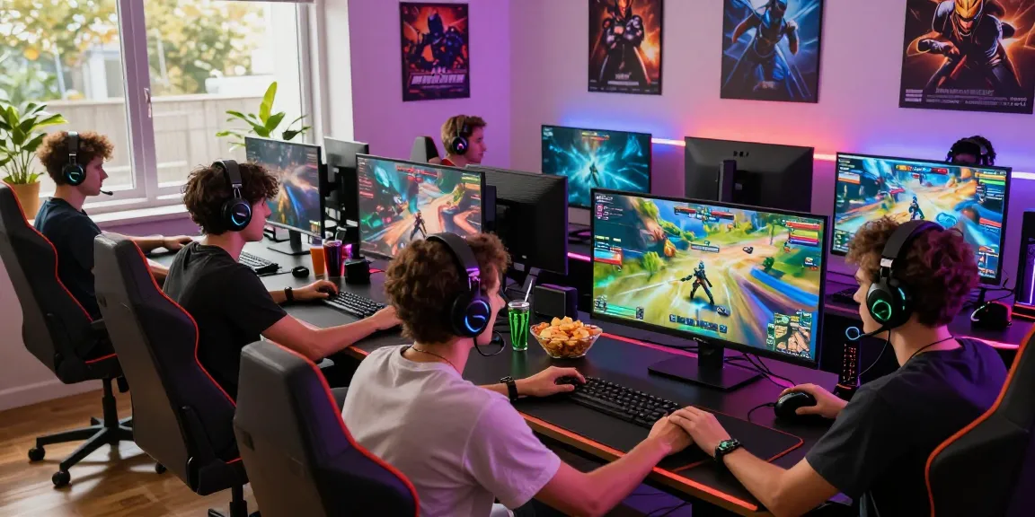 Excited gamers enjoying multiplayer action on MANTRA88 platform with dynamic setup.