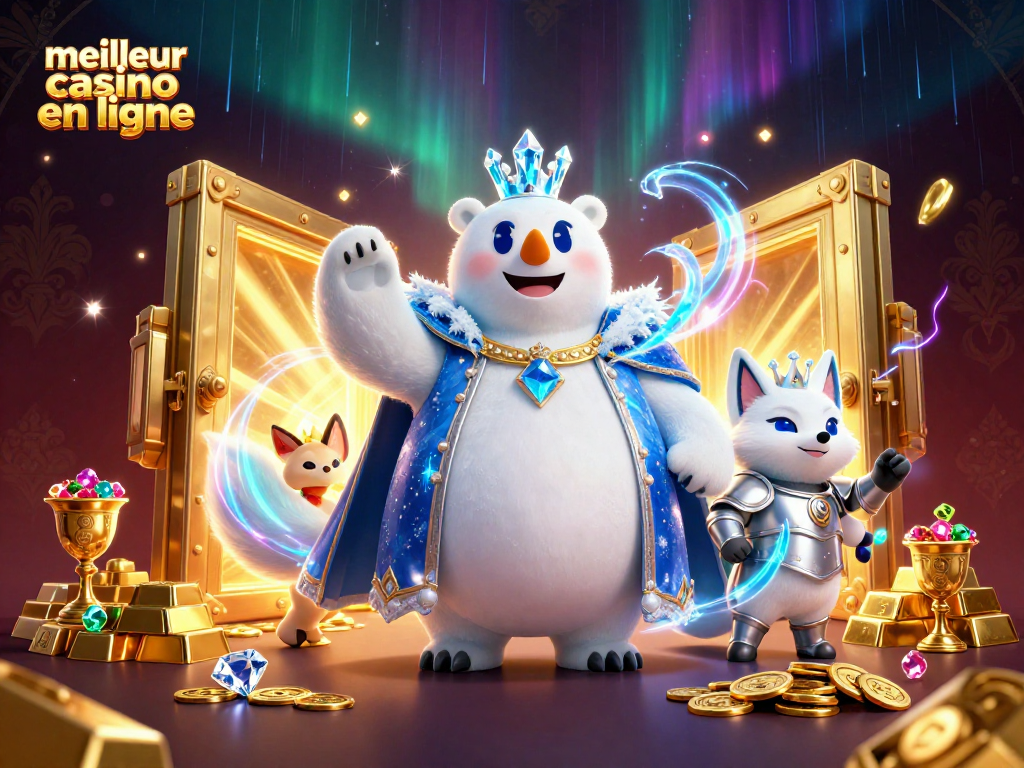 Admirez le meilleur casino en ligne avec notre roi polymérisé et son compagnon en action!
