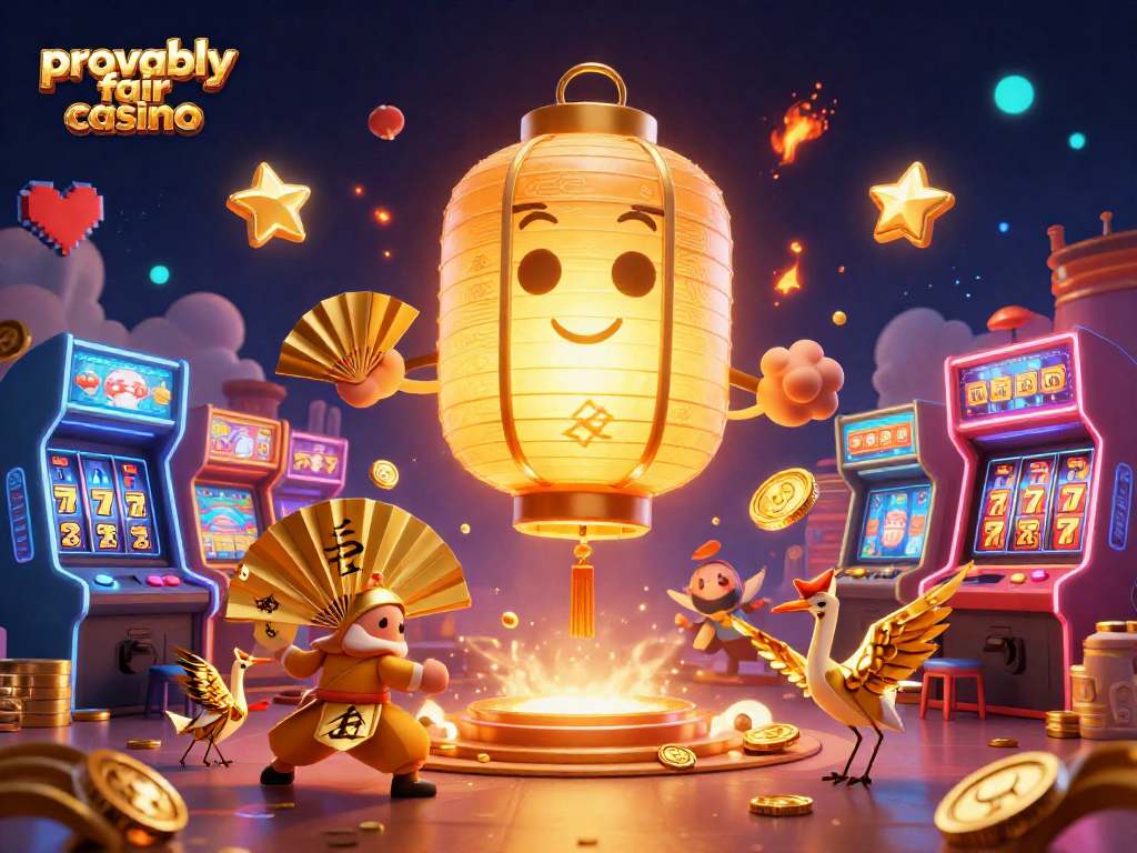 Experience the thrill of a provably fair casino with colorful gaming elements and vibrant characters