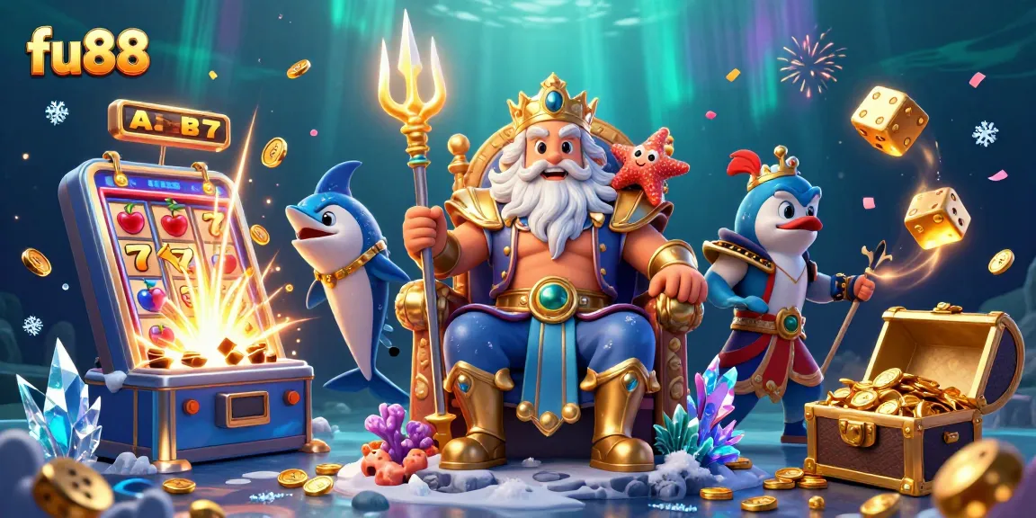 Join fu88 for an exciting jackpot experience with vibrant 3D casino elements and characters!