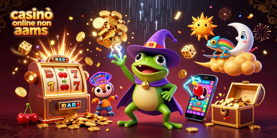 Scopri i casinò online non AAMS in un'illustrazione 3D che mostra il divertimento e la varietà dei giochi.