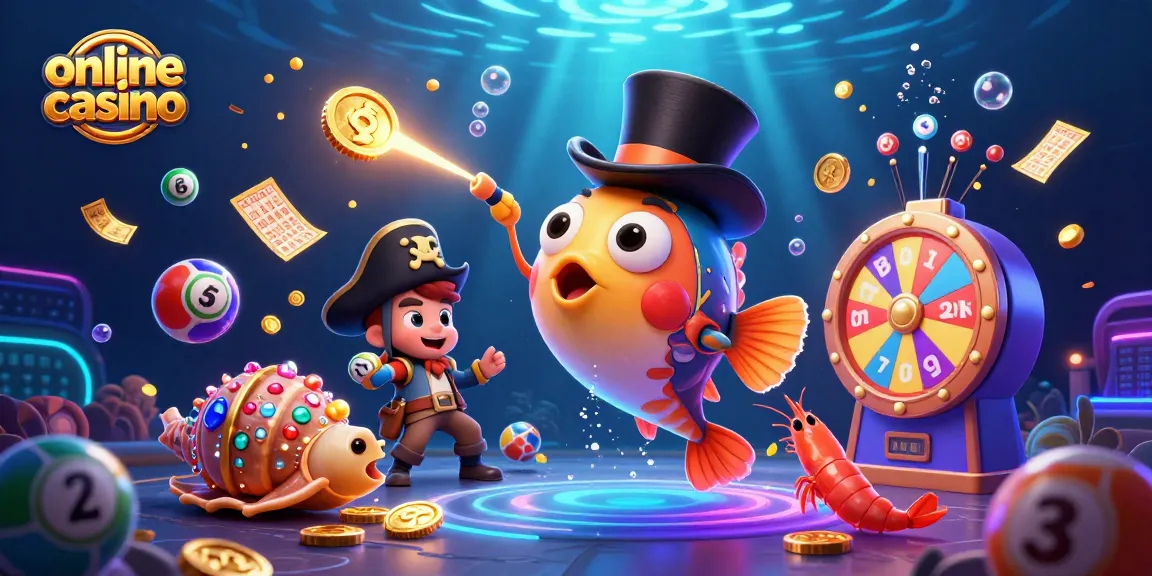 Experience vibrant online casino excitement with a anglerfish, shrimp, and snail in a dynamic scene.