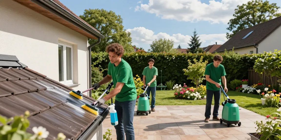 Fassadenreinigung Marburg - Professionelles Team reinigt umweltfreundlich Dächer, Terrassen und Fassaden.