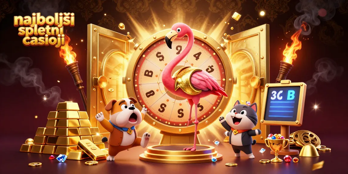 Najboljši spletni casinoji z interaktivnim kolesom sreče in nagradami obkroženimi z zakladom.