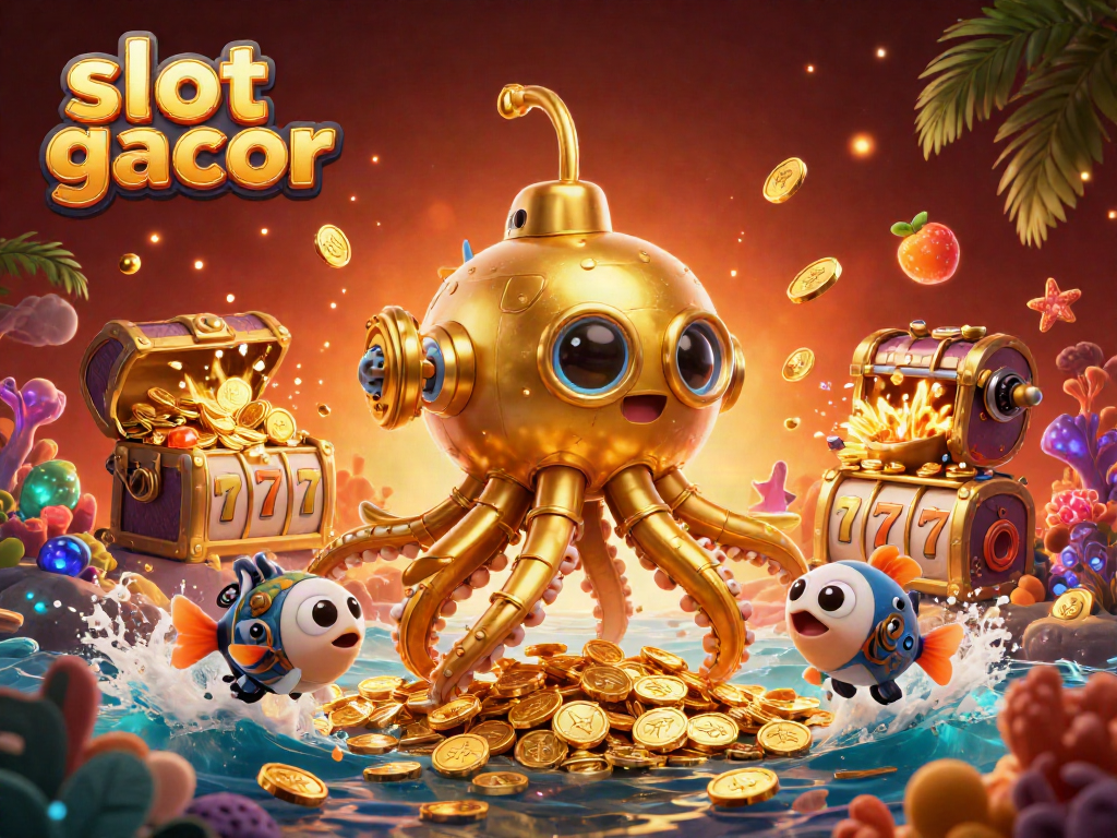 Experience thrilling slot gacor wins with this captivating underwater casino illustration.