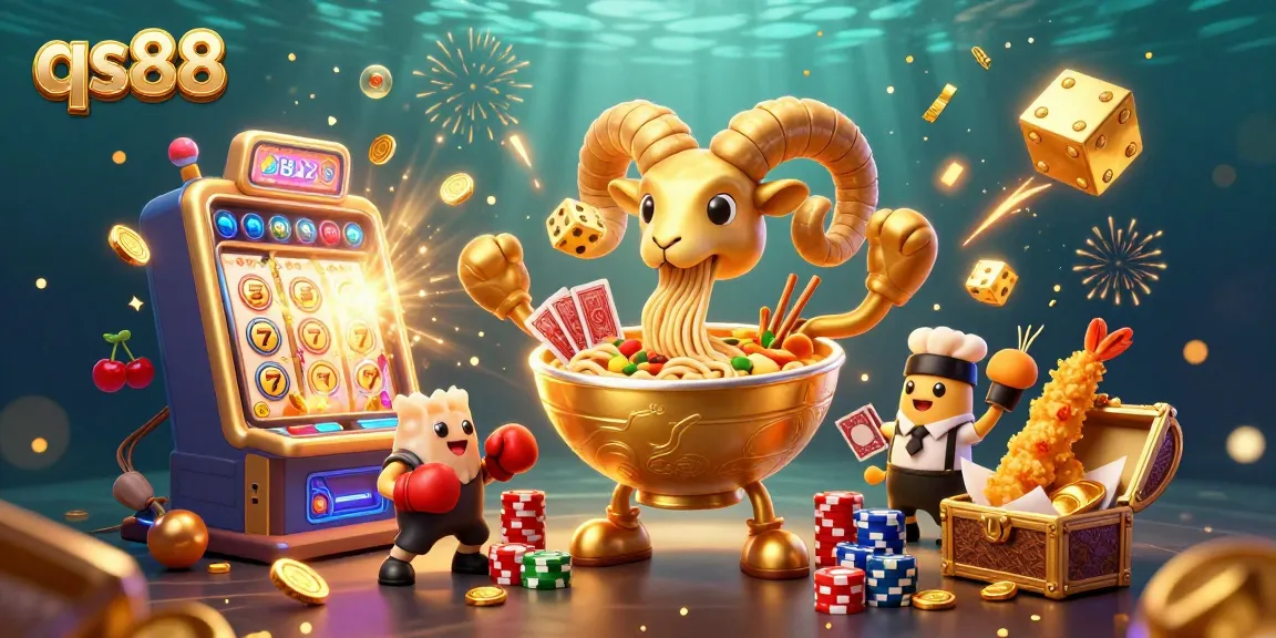 Engage with exciting slots and jackpots at qs88, featuring colorful gaming elements and vibrant illustrations.