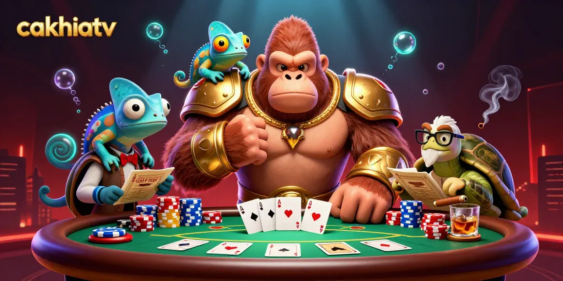 Watch cakhiatv's 3D gorilla king ace at the poker table in vibrant cinematic style.