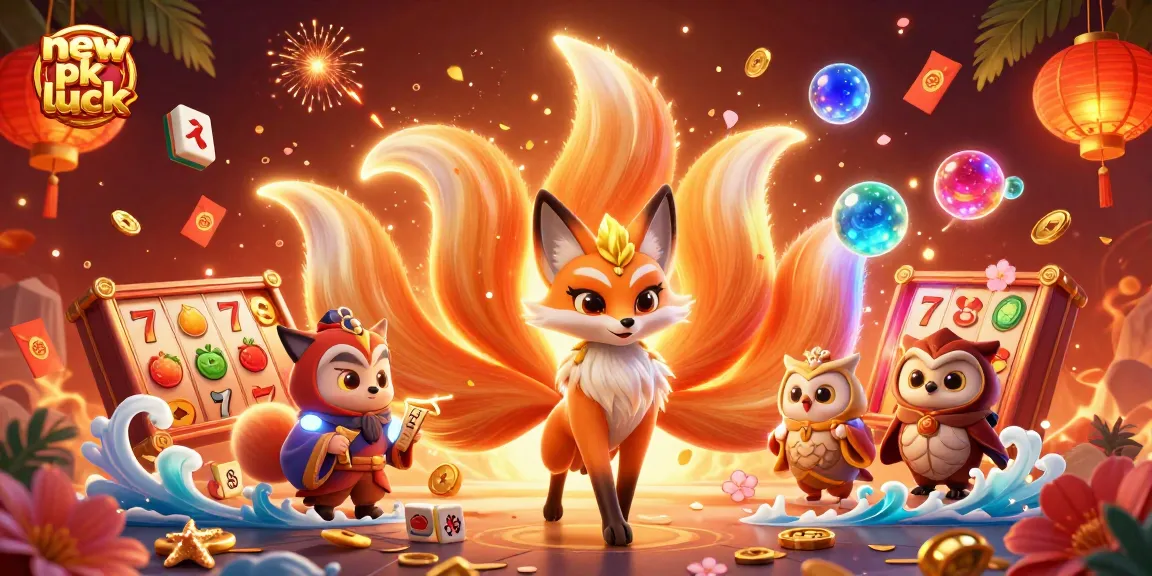 Spin big wins with new pk luck in a captivating slot universe, featuring vibrant characters and symbols.