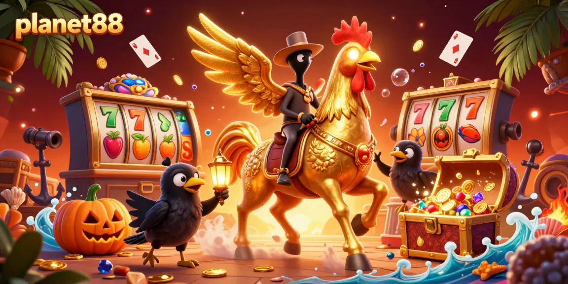 Join the fun at planet88 to experience a vibrant casino adventure with slots and golden treasures.