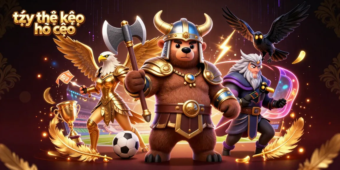 Bet and strategize with tỷ lệ kèo nhà cái amidst Viking characters in a thrilling gambling arena.