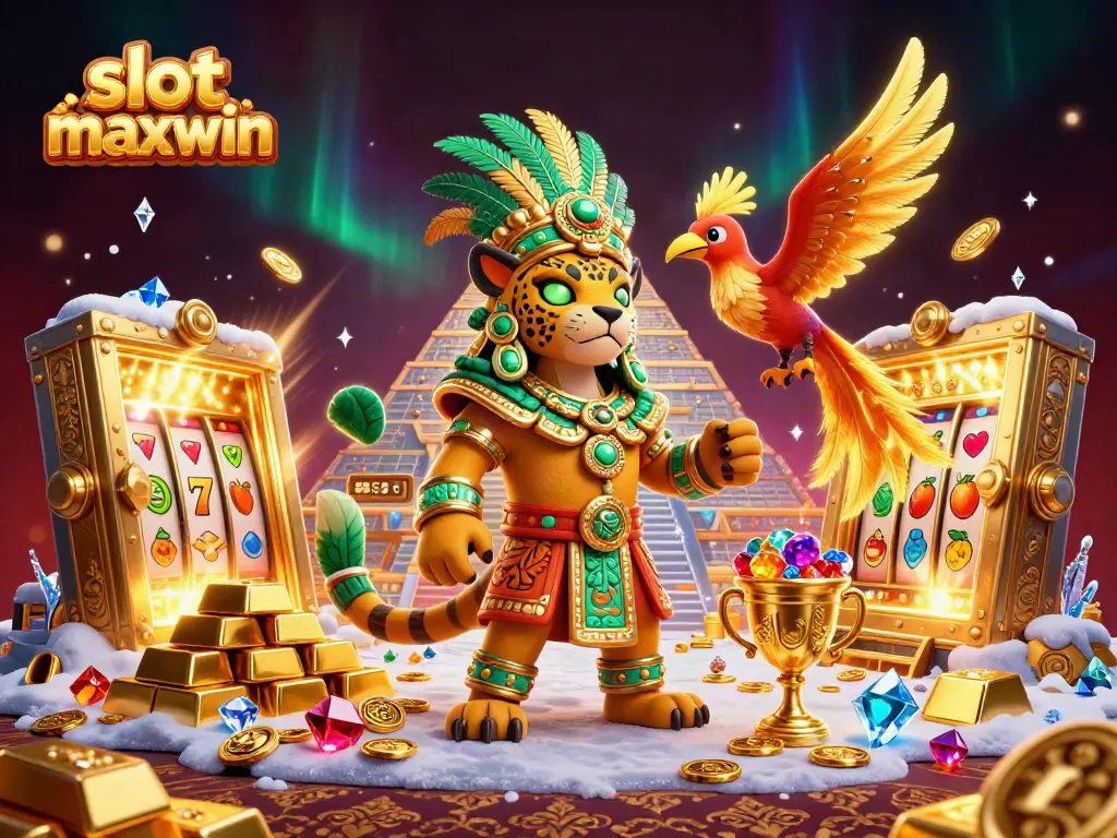 Experience winning moments in slot maxwin while discovering treasures amidst vibrant 3D casino elements.