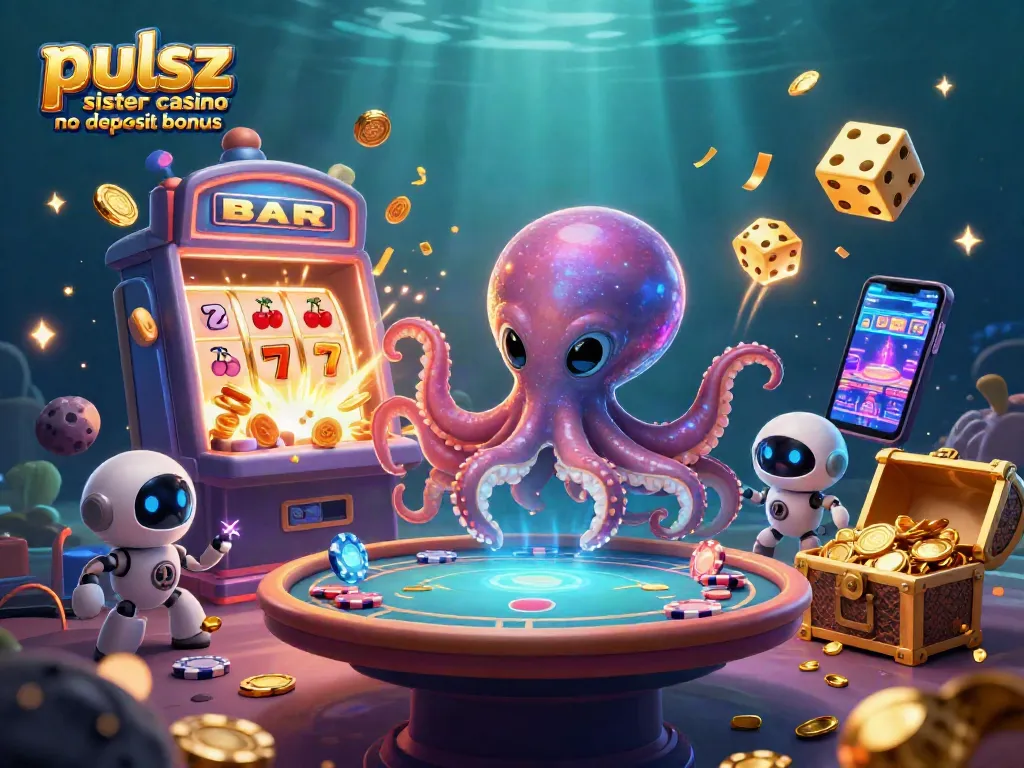 Spin and win at Pulsz sister casino no deposit bonus with vibrant 3D slots and whimsical characters.
