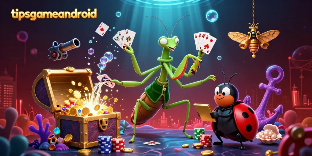 Experience tipsgameandroid with a vibrant casino scene featuring cartoon characters and rich gaming elements.