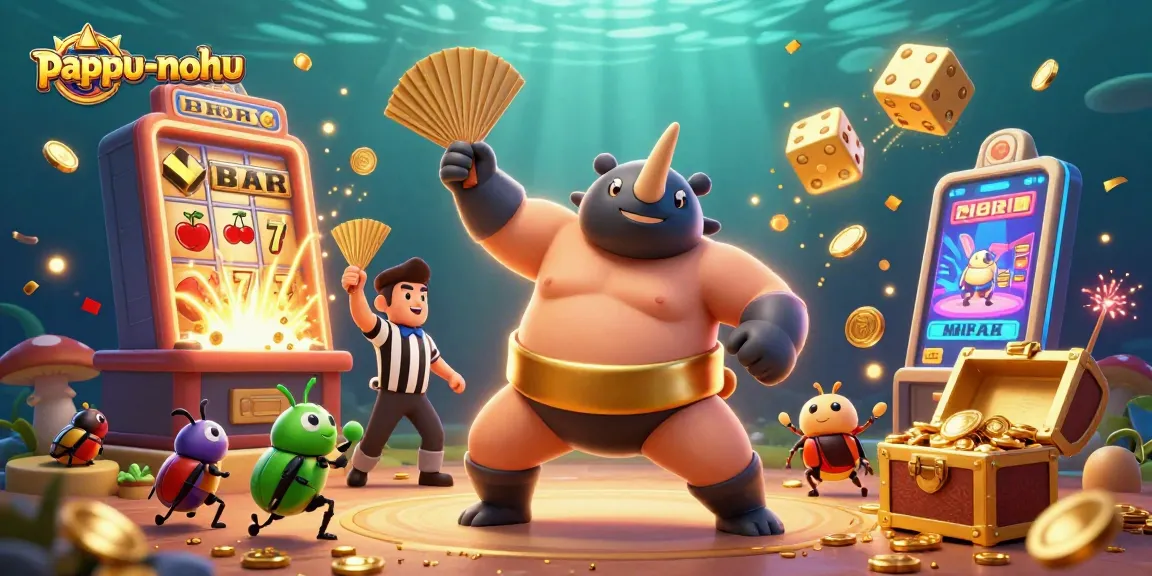 Pappu-nohu offers thrilling gaming experiences with dynamic slot machine action and vibrant characters.