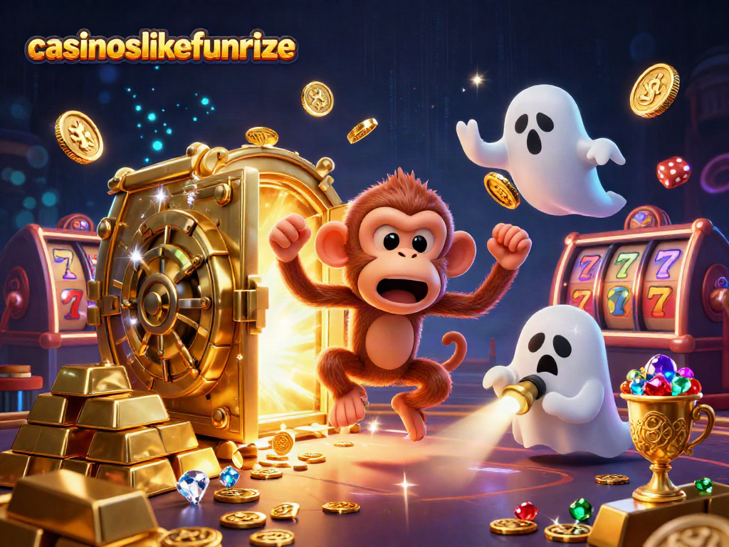 Play exciting casino games at casinoslikefunrize with lively characters in a rich, dynamic scene.
