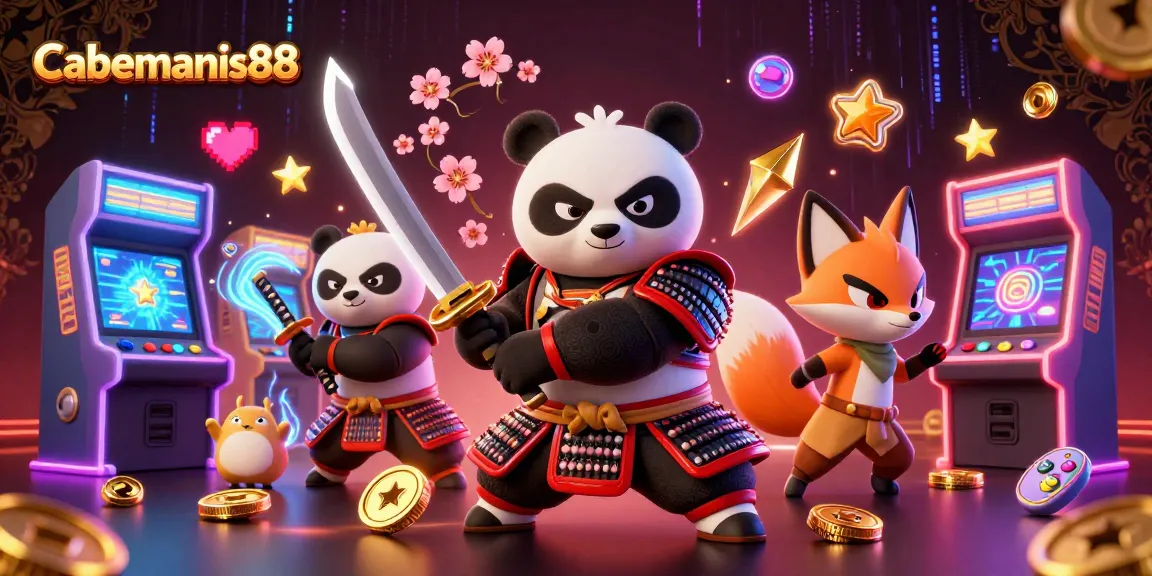 Experience exciting games with Cabemanis88's engaging 3D casino illustration featuring dynamic characters.