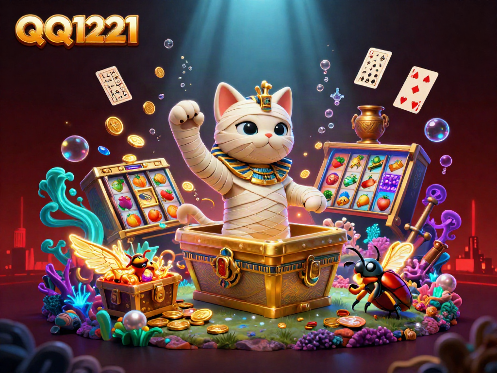 Experience exciting gameplay on QQ1221 with vibrant characters and dynamic slot elements.
