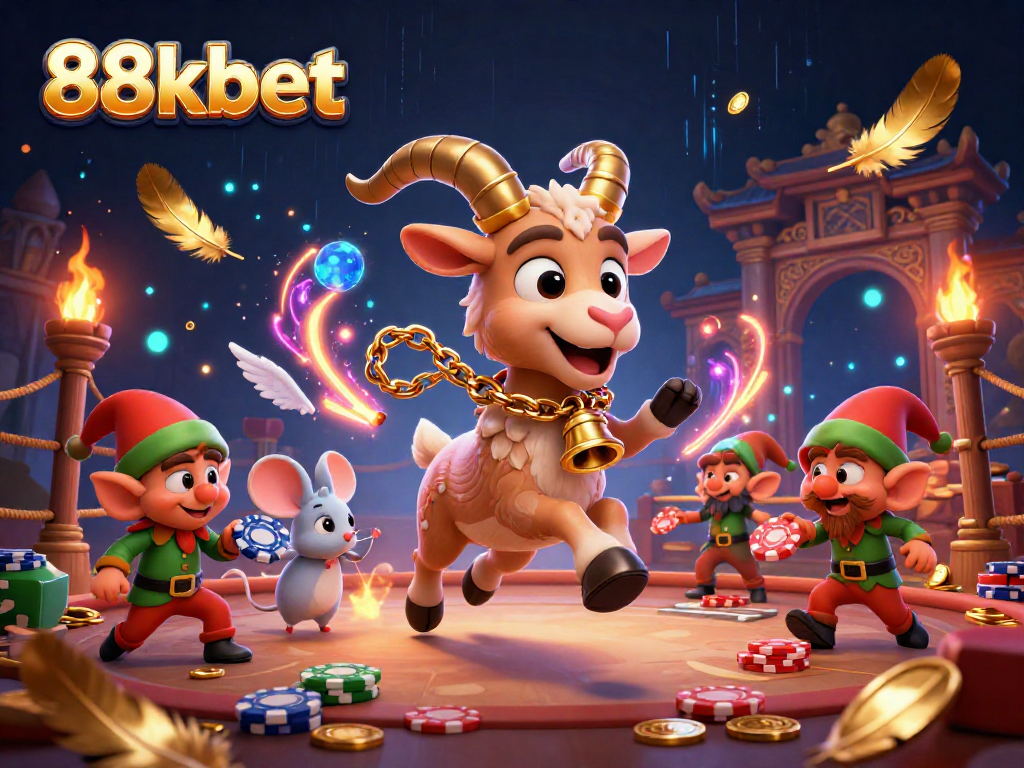 Experience excitement at 88kbet with Krampus overseeing a chaotic casino filled with gremlins and festive mischief.