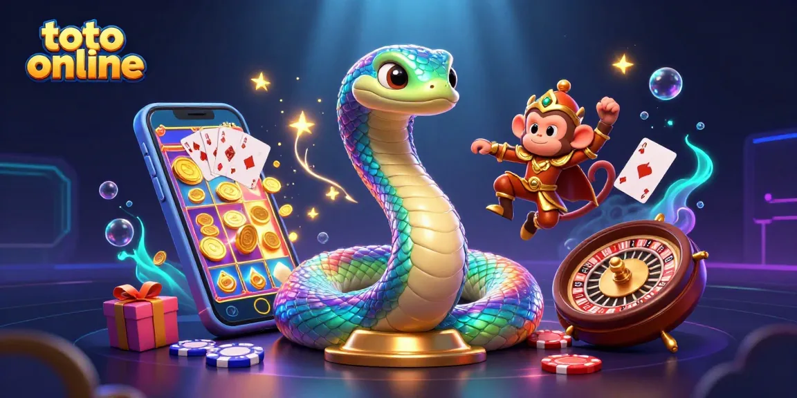 Menangkan pengalaman bermain toto online dengan ilustrasi 3D yang penuh warna dan detail menarik.