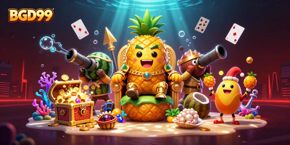Experience BGD99's thrilling online casino with colorful 3D elements and vibrant gaming atmosphere.