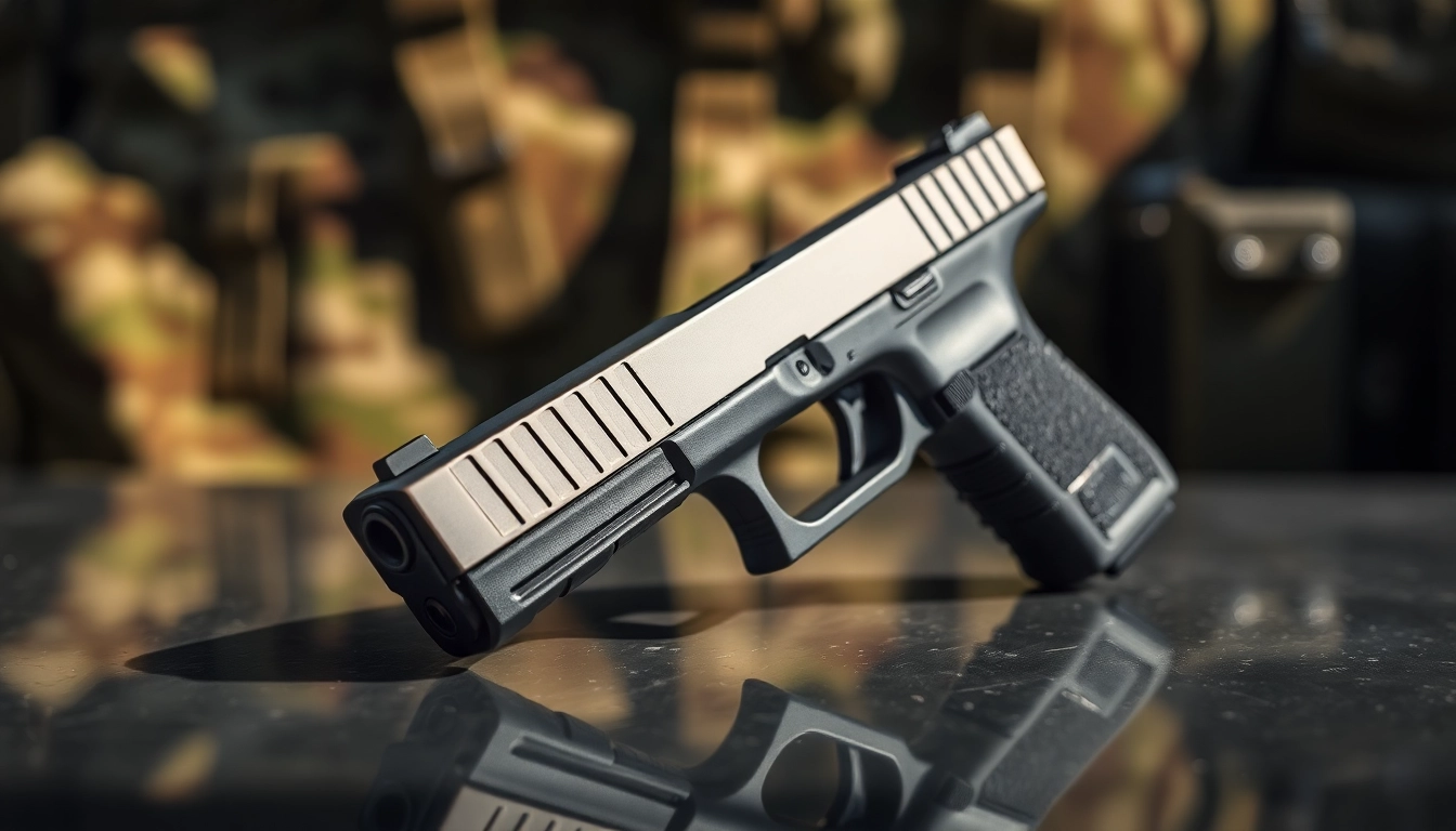 Showcasing the glock 43x mos slide with sleek design details and a metallic finish.