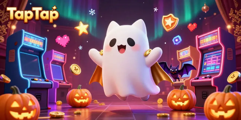 Experience gaming excitement with TapTap in this vibrant casino-themed illustration.