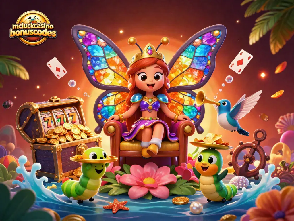 Experience the excitement at mcluckcasinobonuscodes with vibrant casino-themed imagery and engaging characters.